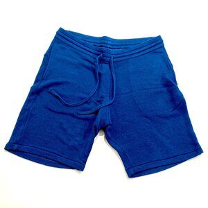 Majestic Filatures French Terry Deluxe Teeshirt Blue Cotton Shorts, Size Medium